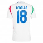 Günstige Fußballtrikots Italien Barella 18 Auswärtstrikot EURO 2024 Kurzarm